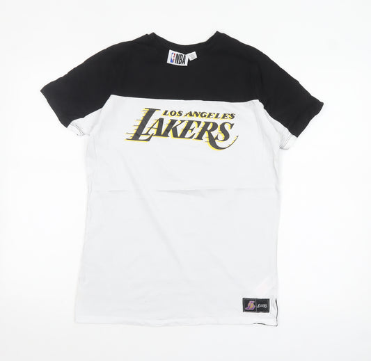 NBA Boys Black & White Los Angeles Lakers Graphic Cotton T-Shirt 12-13 Years