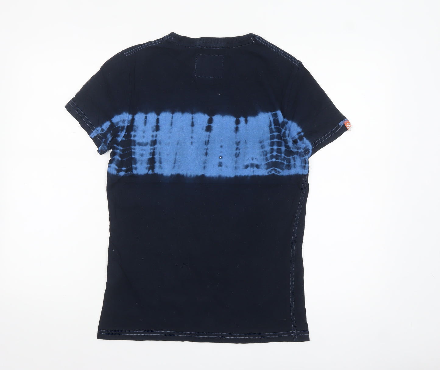 Superdry Men’s Blue Tie-Dye Cotton Crew Neck T-Shirt Small