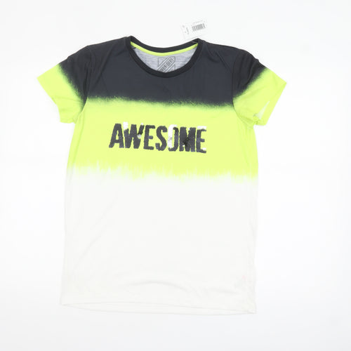 URBN-DEPT Boys Multicoloured Awesome Graphic T-Shirt 13 Years
