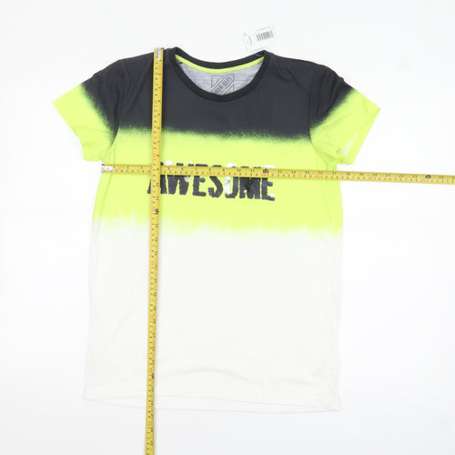 URBN-DEPT Boys Multicoloured Awesome Graphic T-Shirt 13 Years