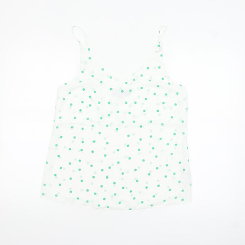 Dorothy Perkins Women's White Polka Dot Camisole Top Size 12