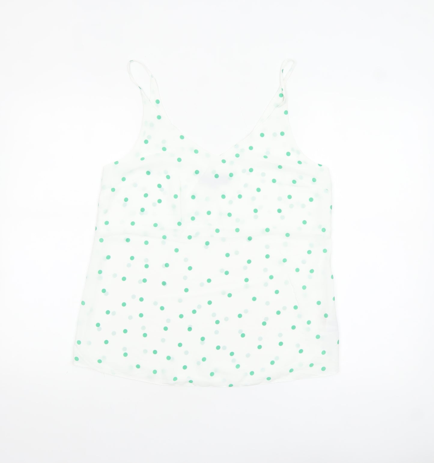 Dorothy Perkins Women's White Polka Dot Camisole Top Size 12