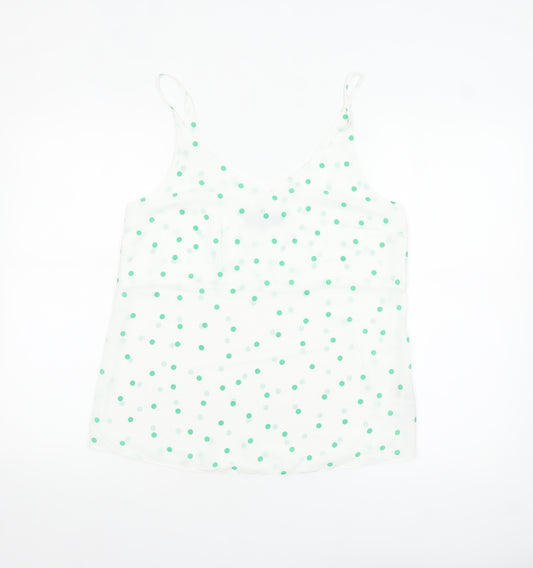 Dorothy Perkins Women's White Polka Dot Camisole Top Size 12