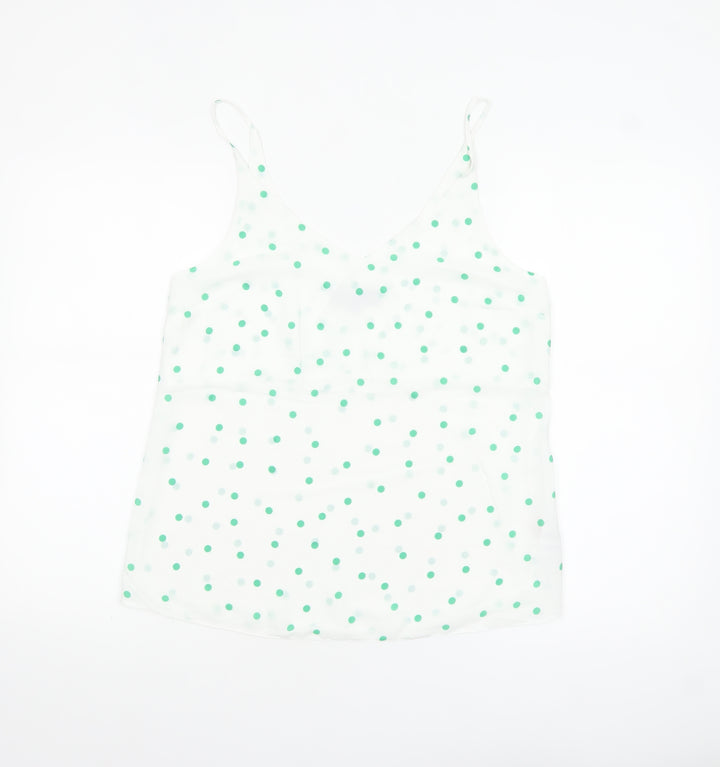 Dorothy Perkins Women's White Polka Dot Camisole Top Size 12