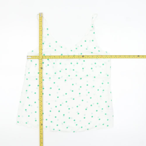 Dorothy Perkins Women's White Polka Dot Camisole Top Size 12