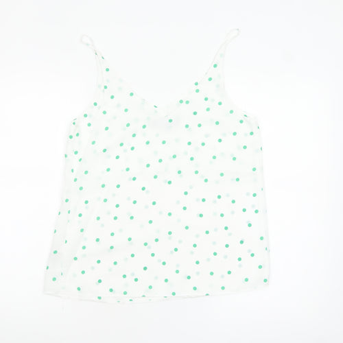 Dorothy Perkins Women's White Polka Dot Camisole Top Size 12