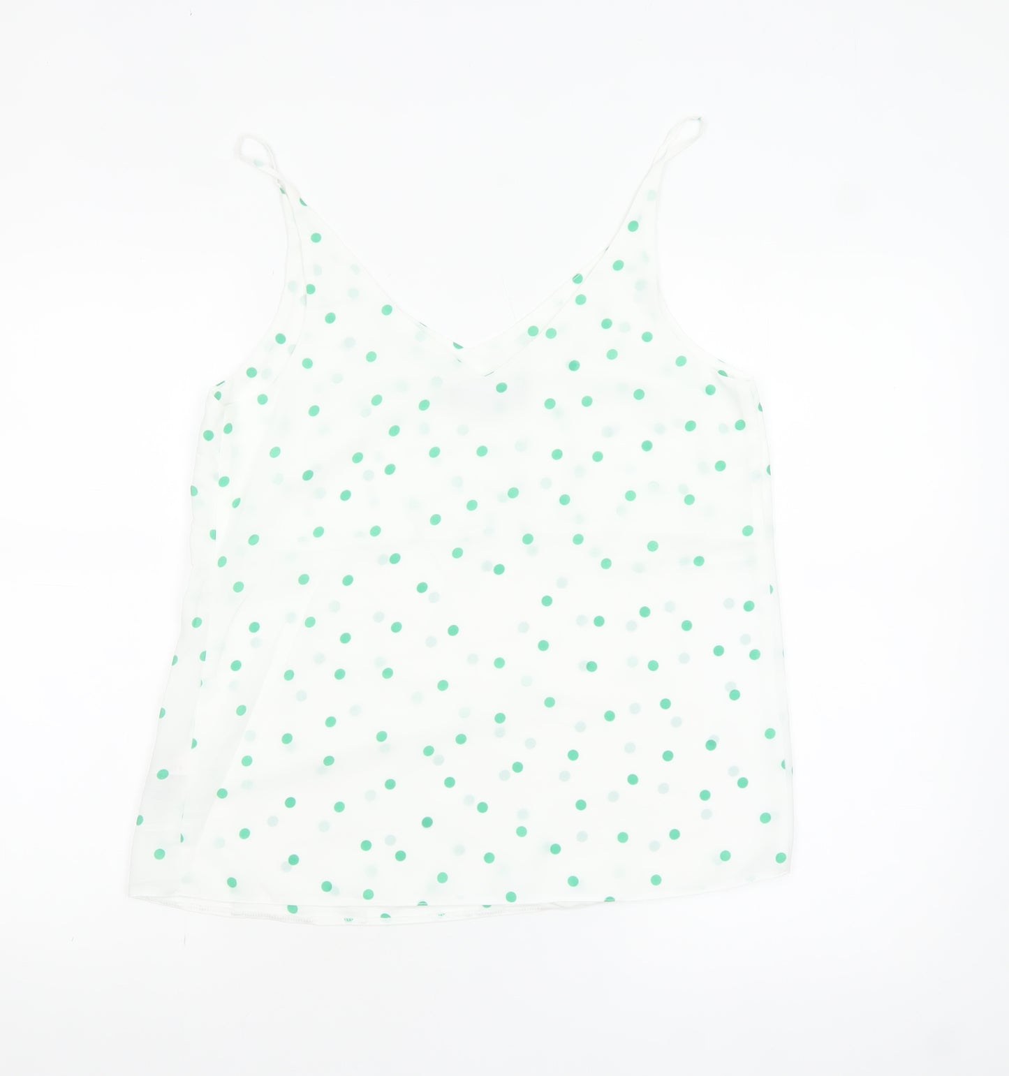 Dorothy Perkins Women's White Polka Dot Camisole Top Size 12