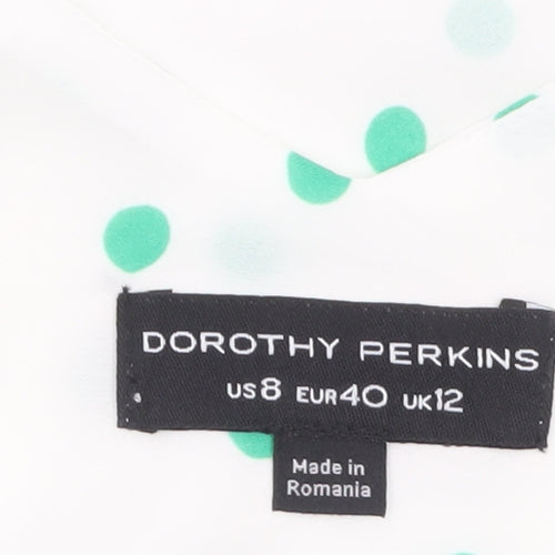 Dorothy Perkins Women's White Polka Dot Camisole Top Size 12