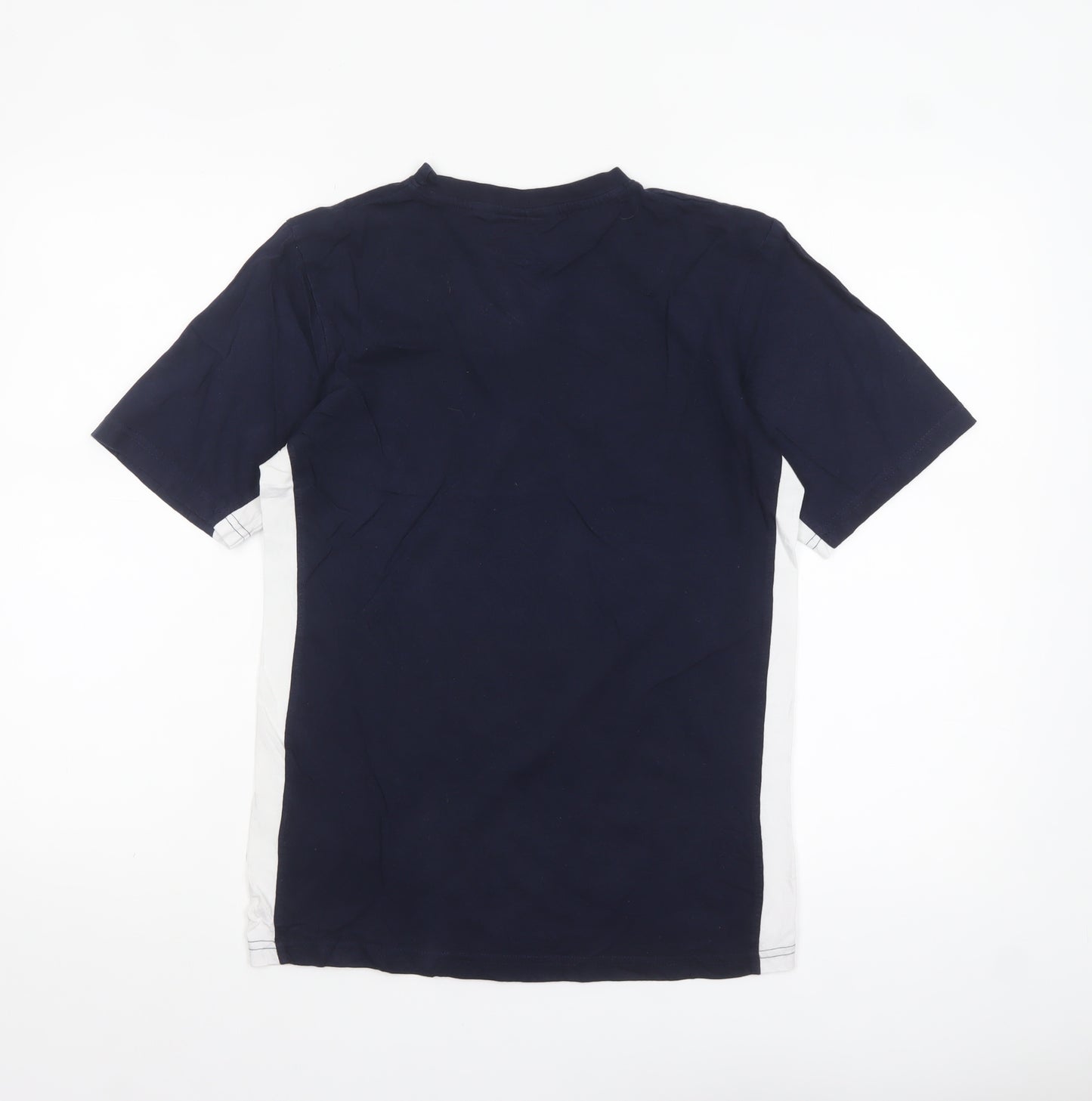 FILA Womens Blue Logo Crew Neck Cotton T-Shirt Size 14