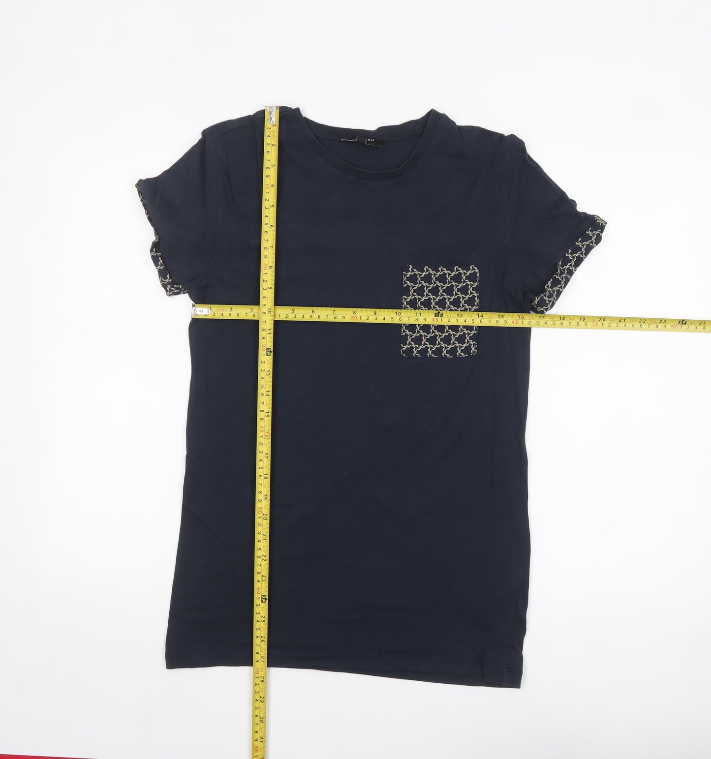 New Look Men Blue XS Cotton Crew Neck Short Sleeve T-Shirt