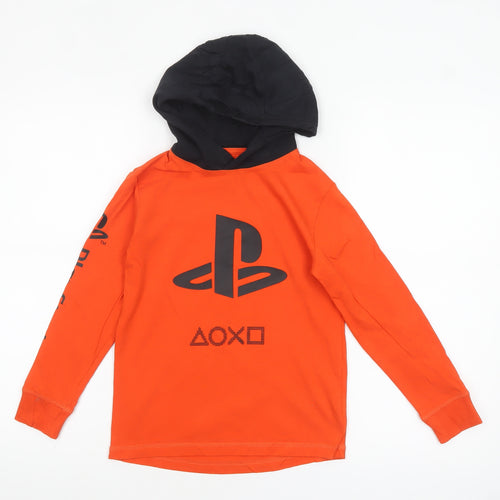 Next Boys Orange PlayStation Hoodie 7 Years 100% Cotton Pullover
