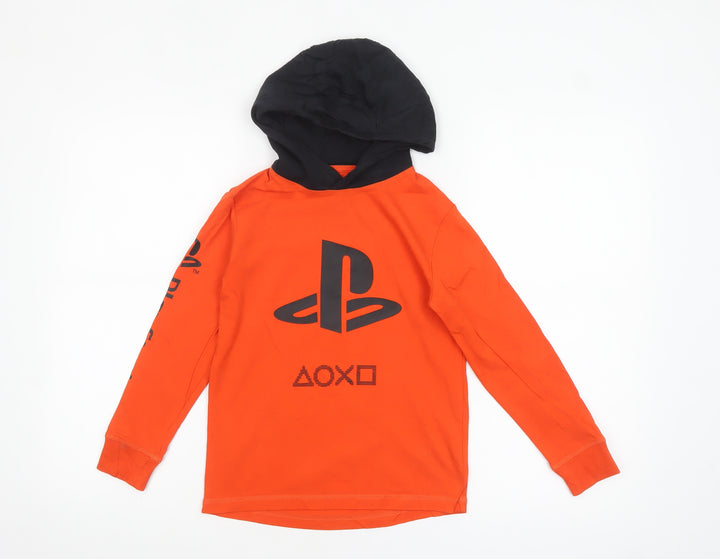 Next Boys Orange PlayStation Hoodie 7 Years 100% Cotton Pullover
