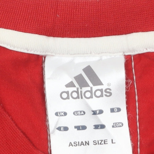 Adidas Men's Red Sleeveless Sports Top Size M Regular Fit