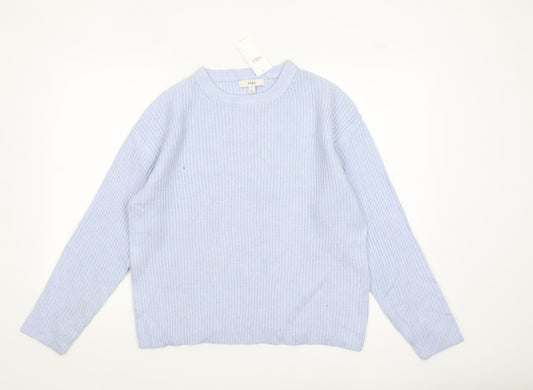 Marks and Spencer Women Blue Knit Long Sleeve Pullover Jumper Size M