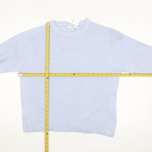 Marks and Spencer Women Blue Knit Long Sleeve Pullover Jumper Size M