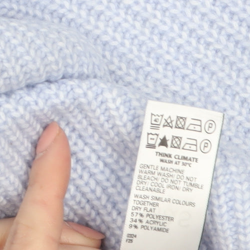 Marks and Spencer Women Blue Knit Long Sleeve Pullover Jumper Size M