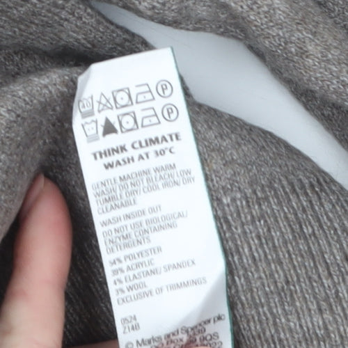 Marks and Spencer Women’s Grey L Crew Neck Knit Pullover Jumper