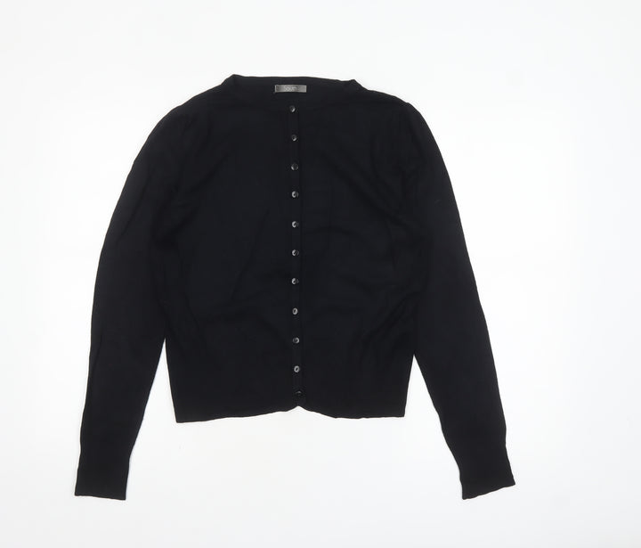 South Women's Black Size 14 Crew Neck Button Cardigan