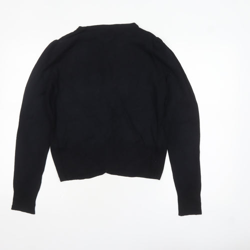 South Women's Black Size 14 Crew Neck Button Cardigan