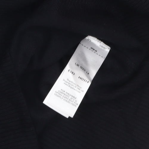 South Women's Black Size 14 Crew Neck Button Cardigan