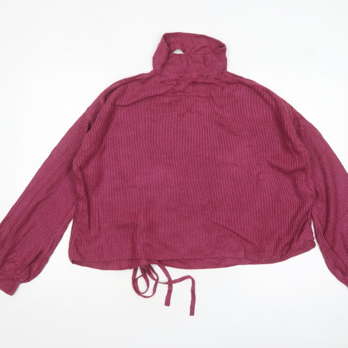 Fratini Women’s Purple V-Neck Knit Pullover Jumper Size M