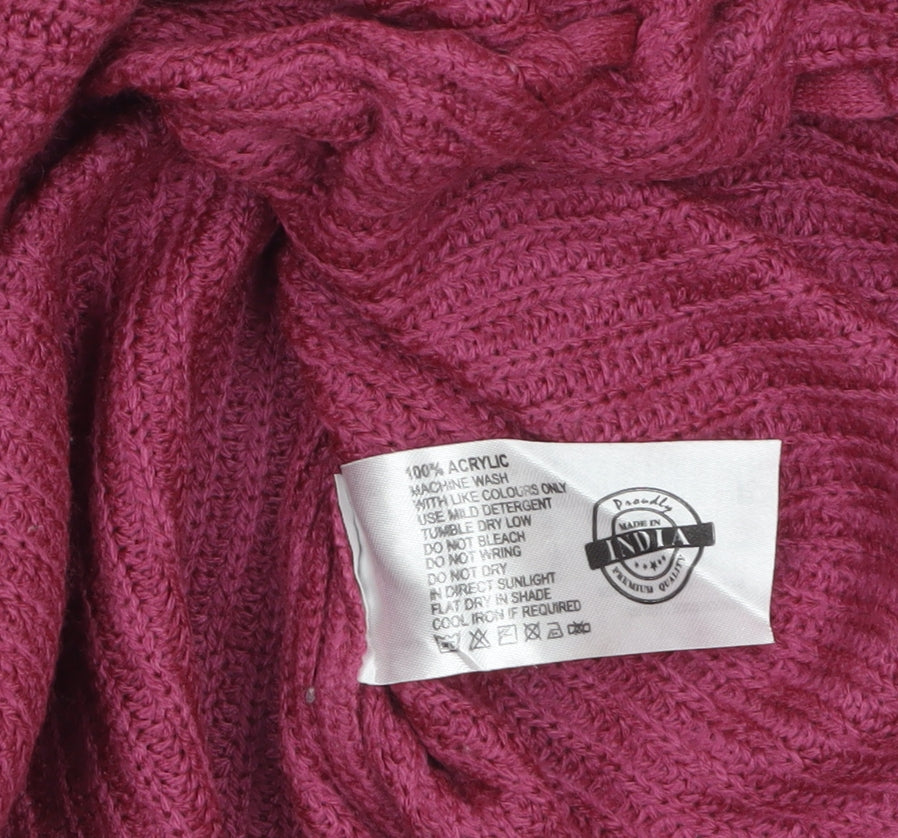 Fratini Women’s Purple V-Neck Knit Pullover Jumper Size M