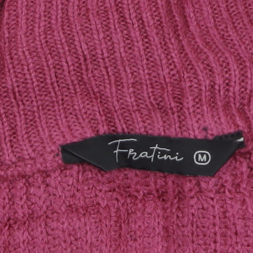 Fratini Women’s Purple V-Neck Knit Pullover Jumper Size M