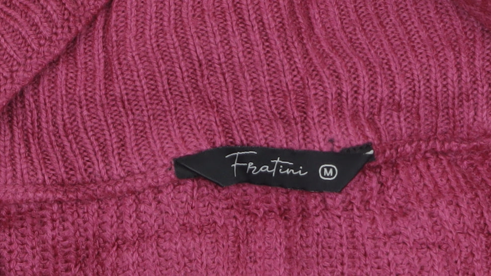 Fratini Women’s Purple V-Neck Knit Pullover Jumper Size M