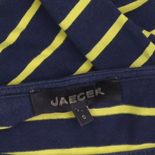Jaeger Women's Blue Striped Long Sleeve Cotton Nautical Top S