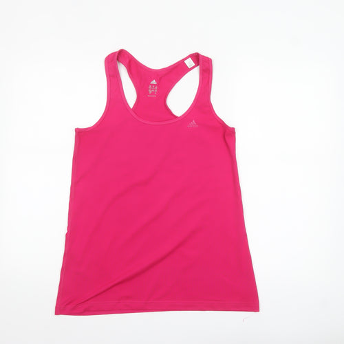 Adidas Women's Pink Racerback Climalite Athletic Tank Top Size S