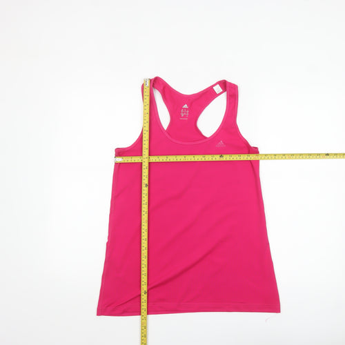 Adidas Women's Pink Racerback Climalite Athletic Tank Top Size S