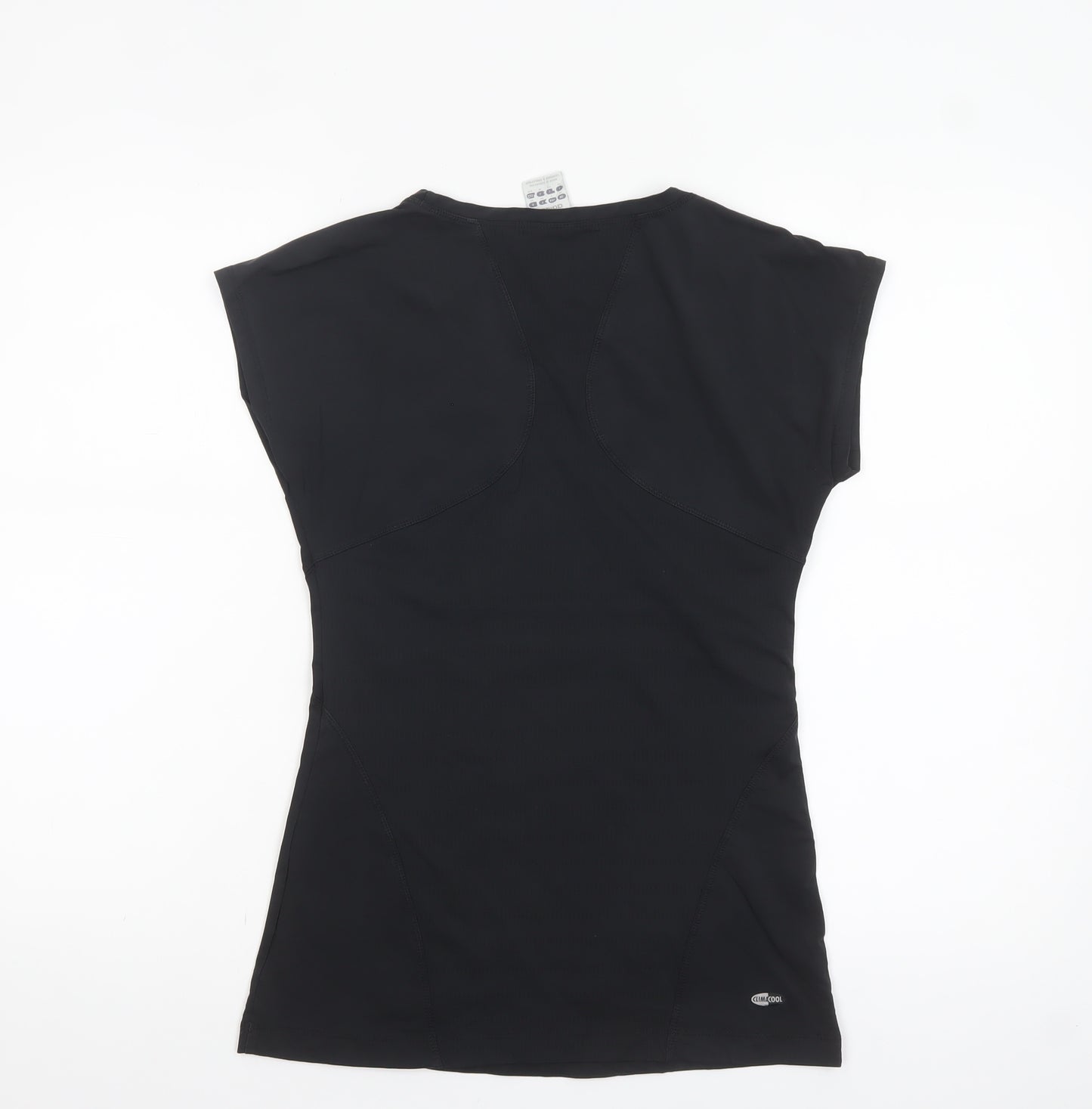 Adidas Women Black Size 10 Slim Fit Climalite Activewear T-Shirt