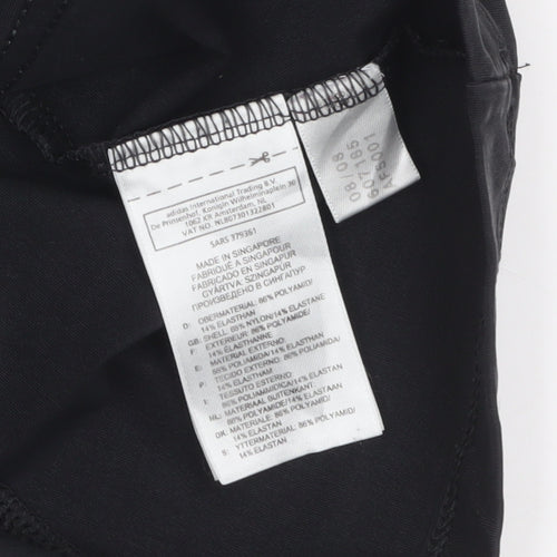 Adidas Women Black Size 10 Slim Fit Climalite Activewear T-Shirt