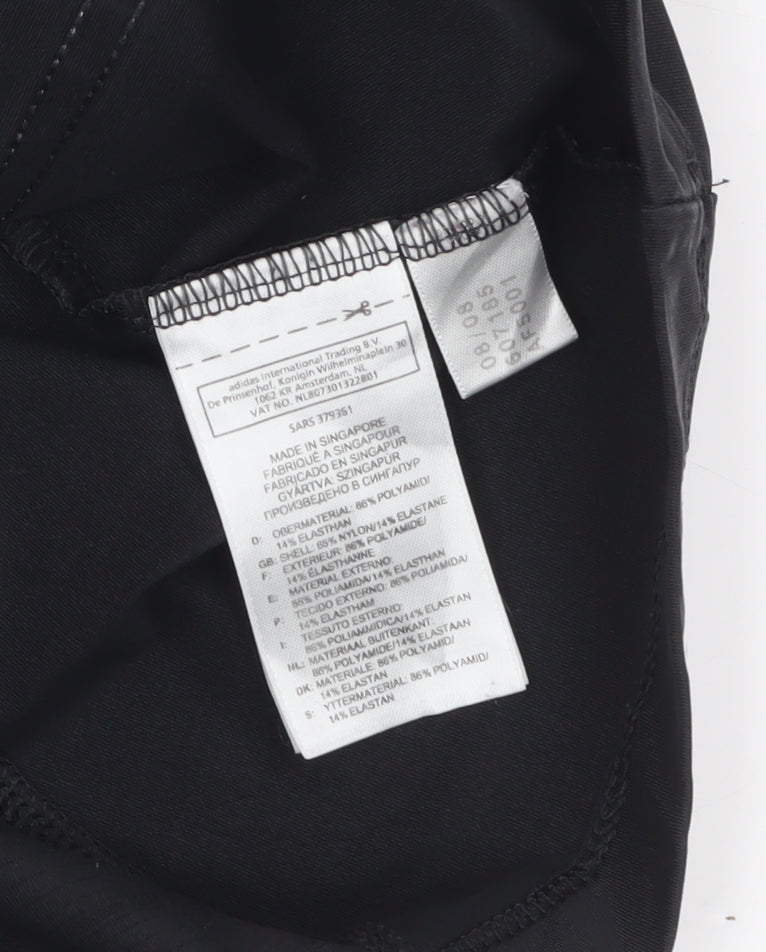 Adidas Women Black Size 10 Slim Fit Climalite Activewear T-Shirt