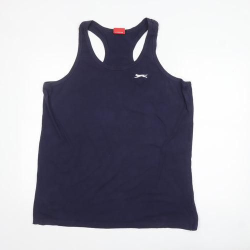 Slazenger Men's Blue XL Sleeveless Cotton Sports Vest