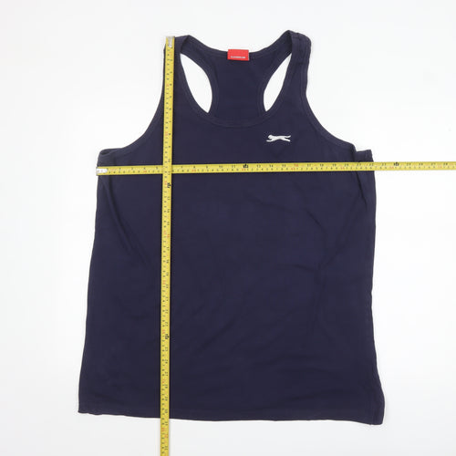 Slazenger Men's Blue XL Sleeveless Cotton Sports Vest