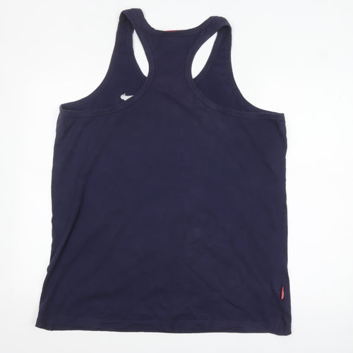 Slazenger Men's Blue XL Sleeveless Cotton Sports Vest