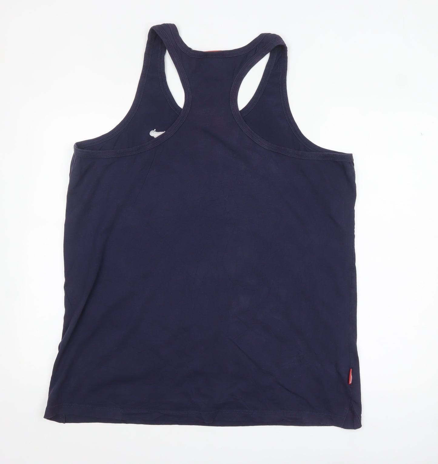 Slazenger Men's Blue XL Sleeveless Cotton Sports Vest