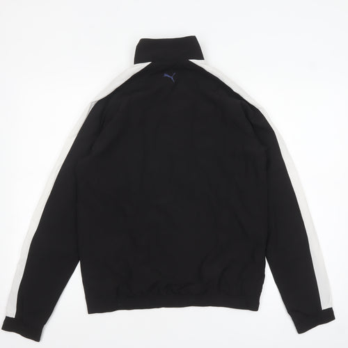 Puma Men's Black Stand-Up Collar Full Zip Track Jacket Size 164