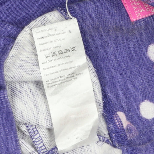 Joules Womens Purple Floral Hoodie Size 12 Cotton Pullover