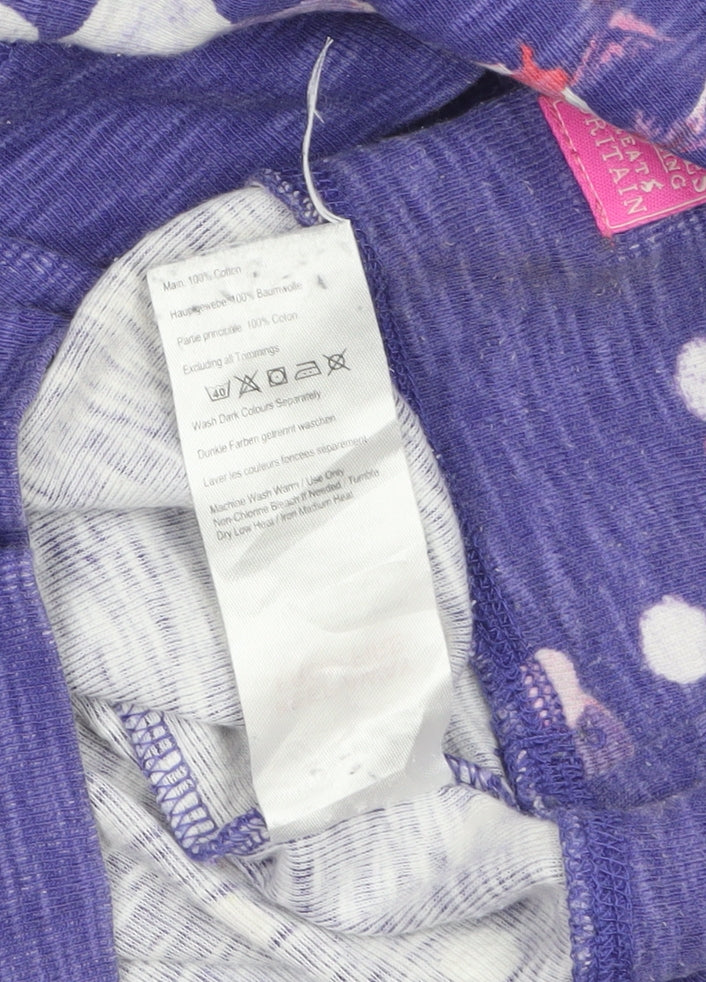 Joules Womens Purple Floral Hoodie Size 12 Cotton Pullover
