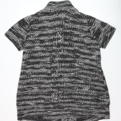 Marks and Spencer Women's Grey Chunky Knit Short Sleeve Cardigan Size 22