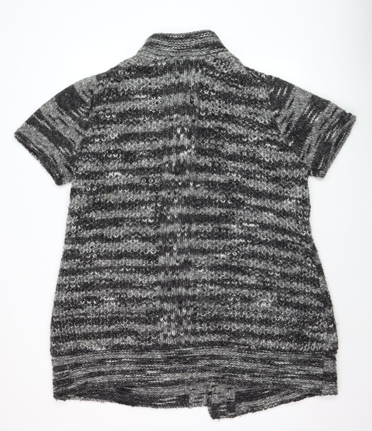 Marks and Spencer Women's Grey Chunky Knit Short Sleeve Cardigan Size 22
