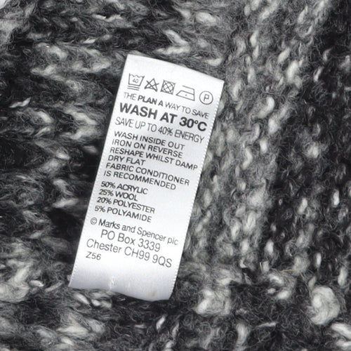 Marks and Spencer Women's Grey Chunky Knit Short Sleeve Cardigan Size 22