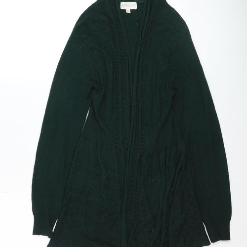 Apricot Women Green Knit Open Long Sleeve Cardigan Size 10