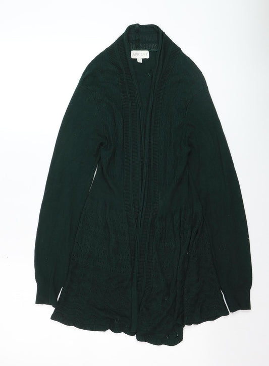 Apricot Women Green Knit Open Long Sleeve Cardigan Size 10
