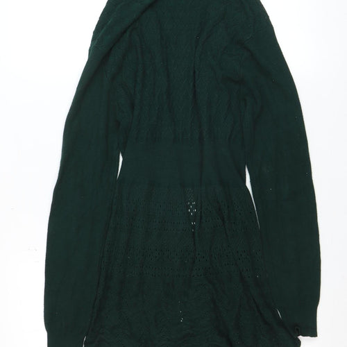 Apricot Women Green Knit Open Long Sleeve Cardigan Size 10