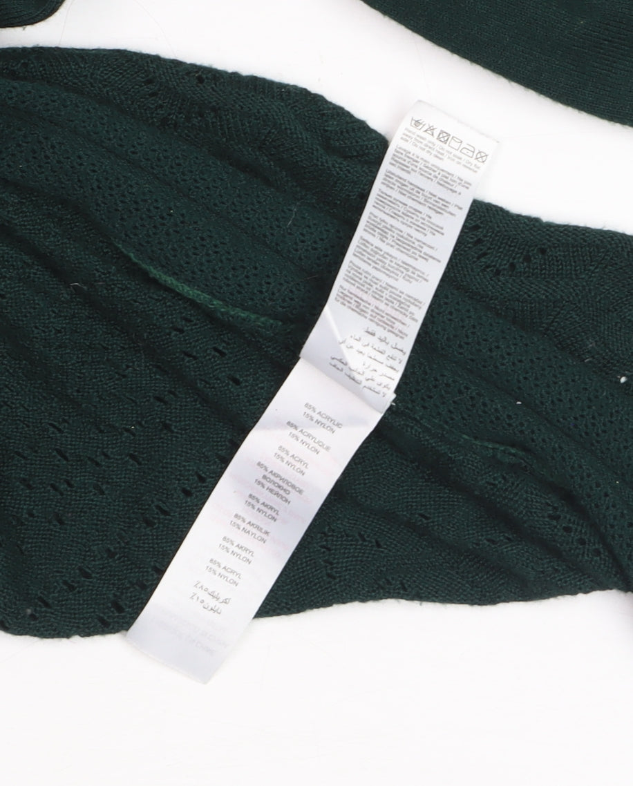 Apricot Women Green Knit Open Long Sleeve Cardigan Size 10