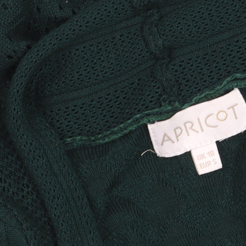 Apricot Women Green Knit Open Long Sleeve Cardigan Size 10