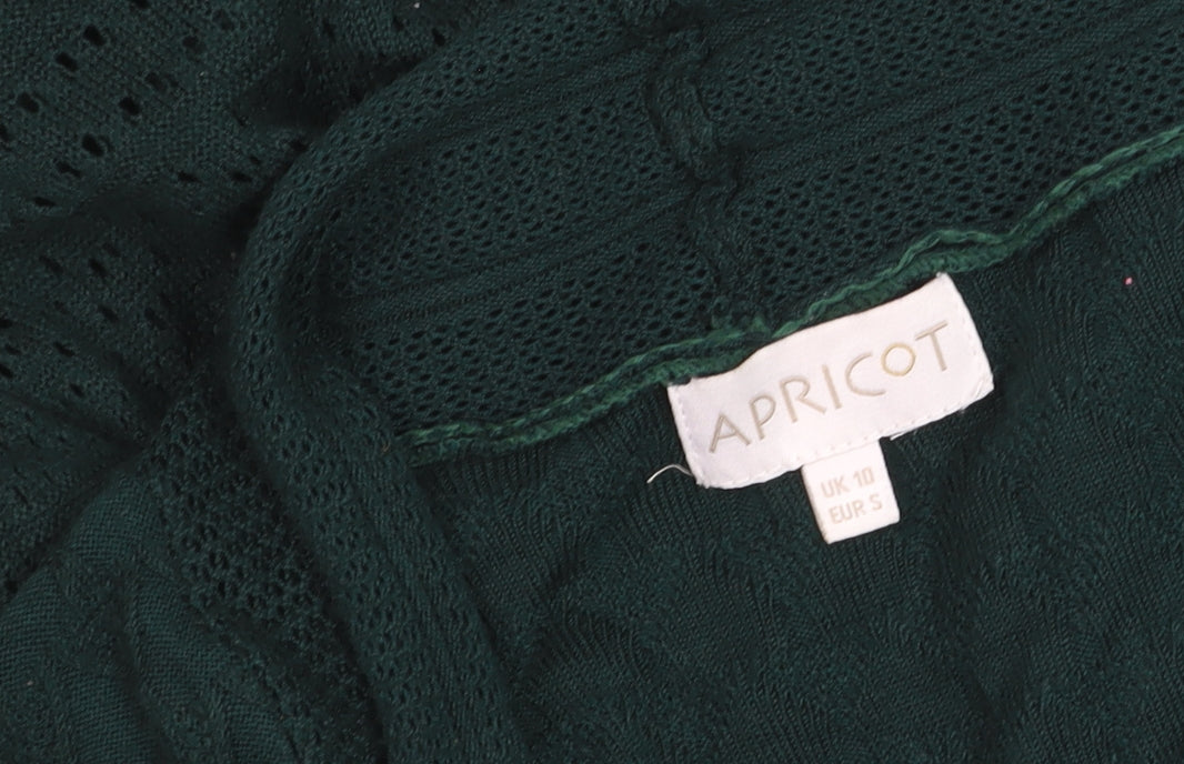Apricot Women Green Knit Open Long Sleeve Cardigan Size 10